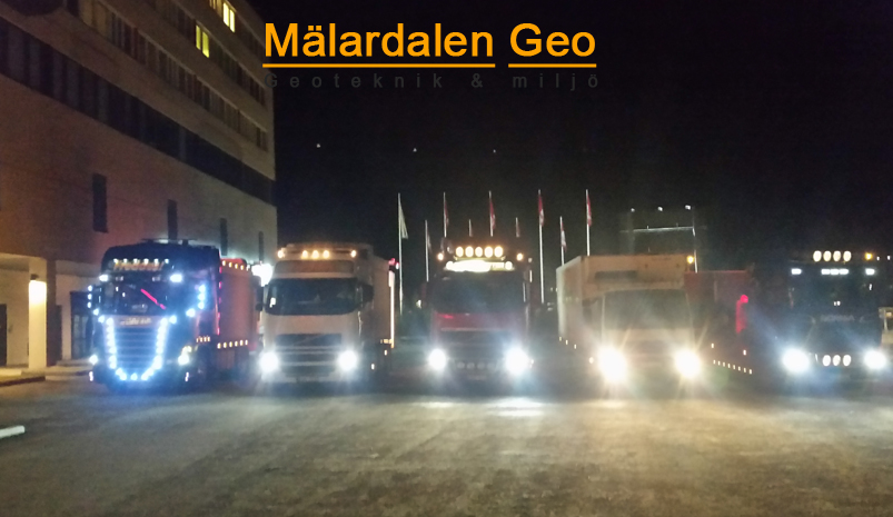Nattarbete i Stockholm med fyra stycken TMA bilar